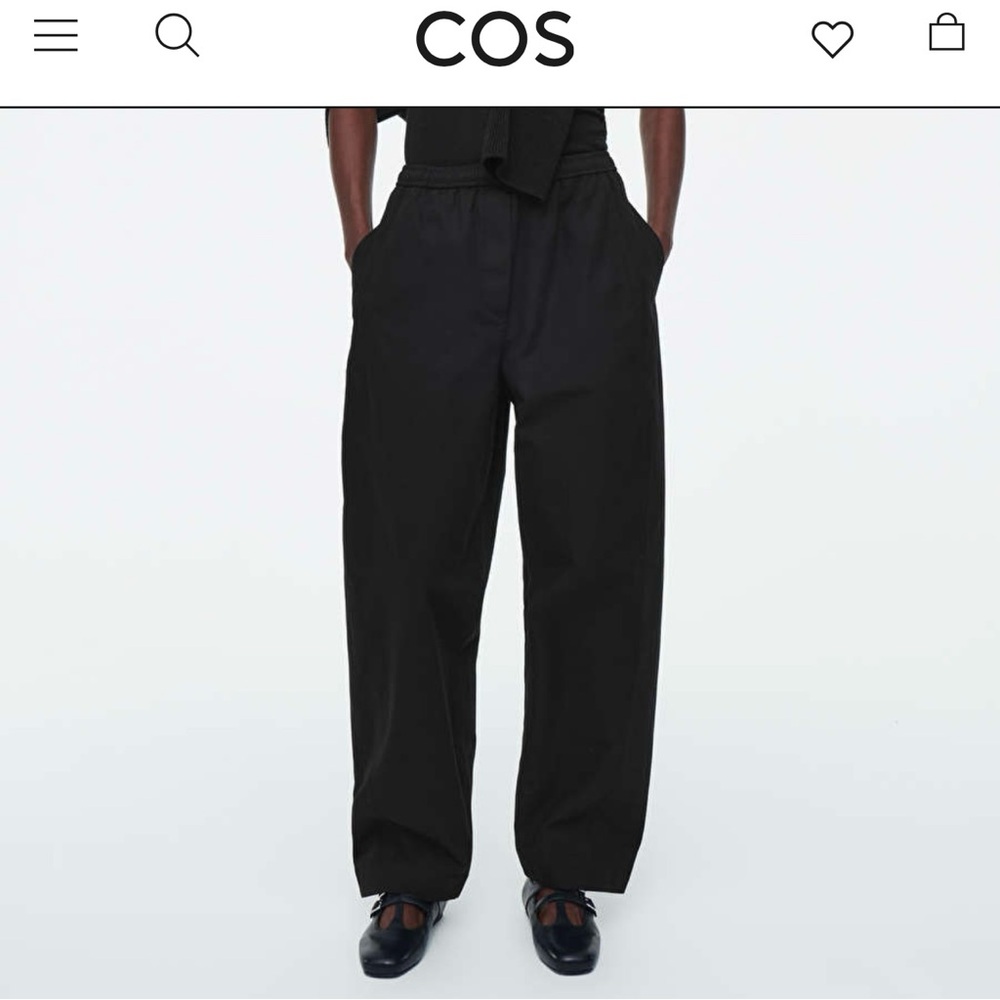 COS Barrel-leg Cotton Pants (NWT) Size: EUR 36